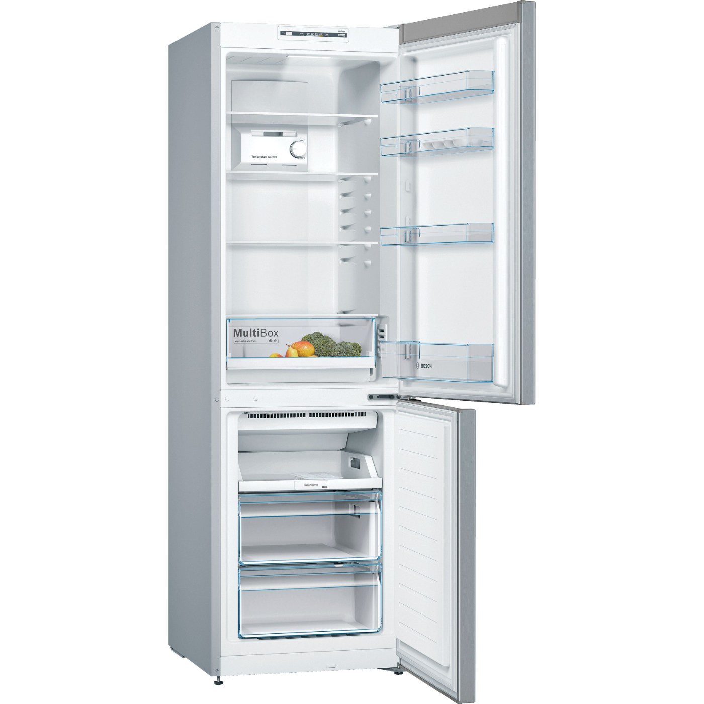 Bosch Serie 2 Alttan Donduruculu Buzdolabı 186 x 60 cm Inox Görünümlü KGN36NLE0N