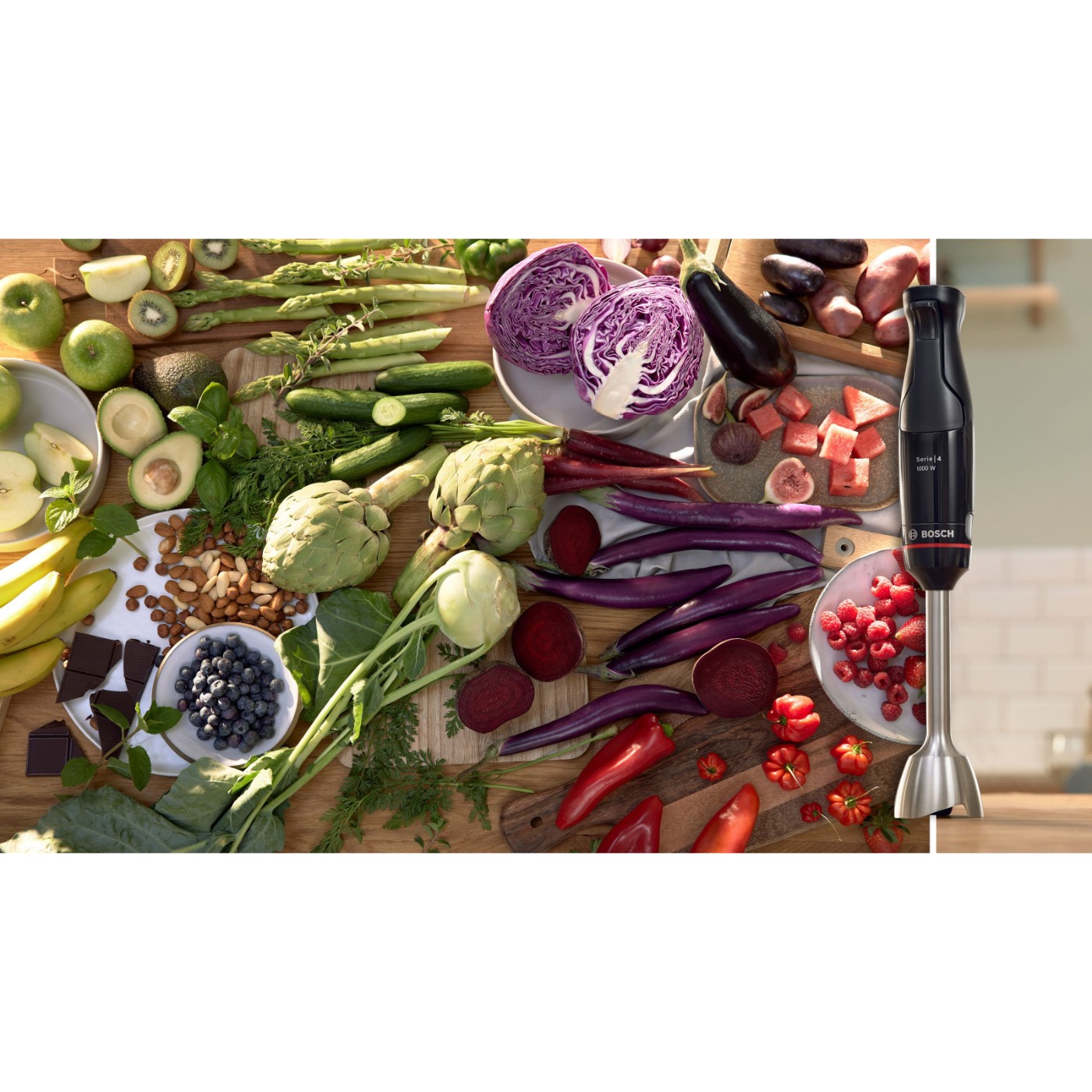 Bosch Serie 4 El Blenderı ErgoMaster 1000 W Siyah, Antrasit MSM4B620