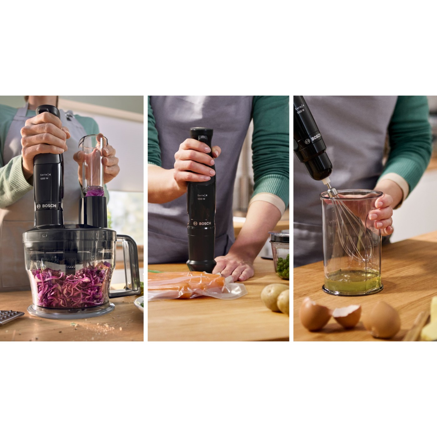 Bosch Serie 4 El Blenderı ErgoMaster 1000 W Siyah, Antrasit MSM4B620