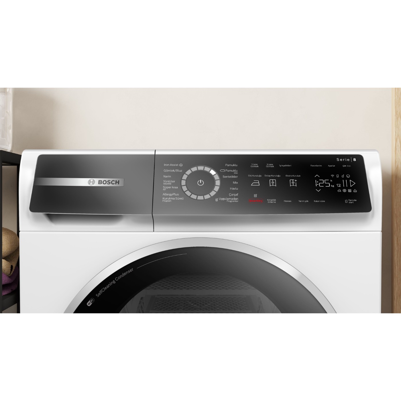 Bosch Serie 8 Isı Pompalı Kurutma Makinesi 9 kg WQB245A0TR