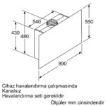 Bosch Serie 8 Duvar Tipi Davlumbaz 90 cm Siyah Cam DWF97RV60