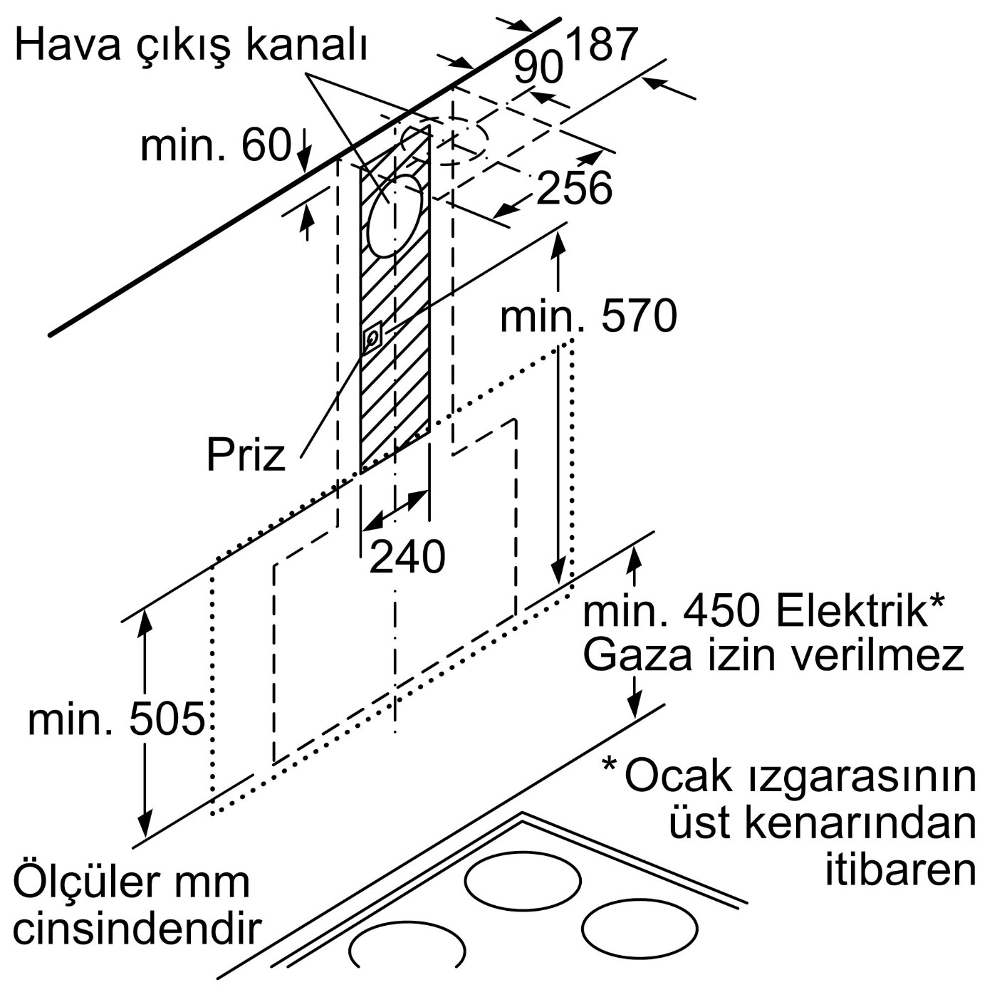 Bosch Serie 8 Duvar Tipi Davlumbaz 90 cm Siyah Cam DWF97RV60