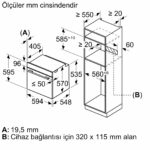 Bosch Serie 6 Buhar Destekli Ankastre Fırın 60 x 60 cm Inox HRA518BS1
