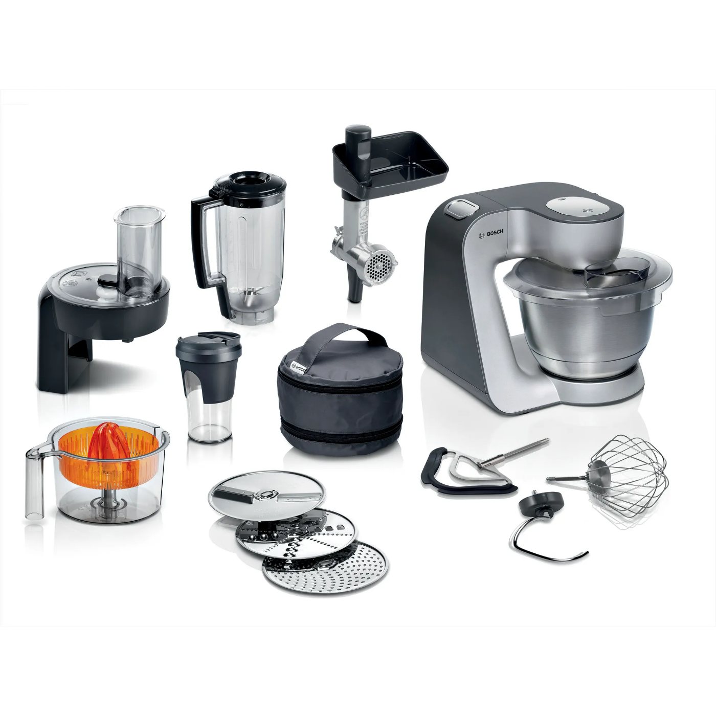 Bosch Serie 4 Mutfak Makinesi MUM 5 1000 W Gümüş