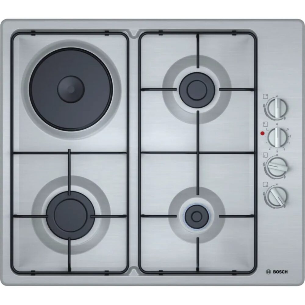 Bosch Serie 2 Gazlı/Elektrikli Ocak 60 cm Paslanmaz Çelik PBY6C5B82L