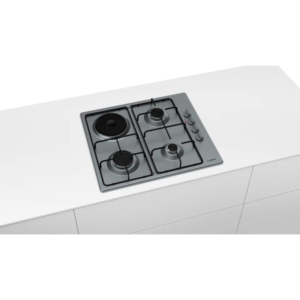 Bosch Serie 2 Gazlı/Elektrikli Ocak 60 cm Paslanmaz Çelik PBY6C5B82L